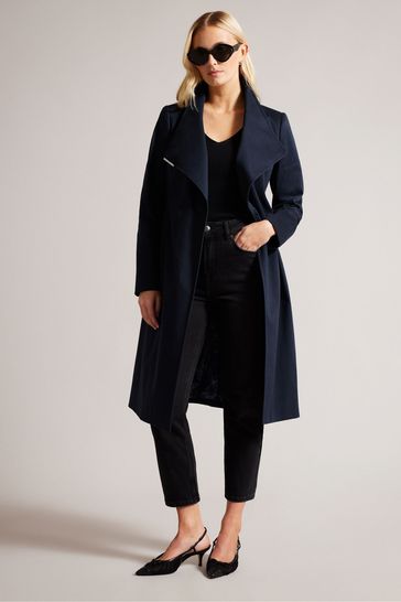 Midi length online trench coat