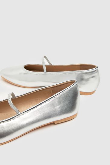 Ballerina silver shoes hotsell
