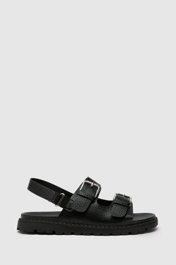 Schuh Tyra Chunky Footbed Black Sandals