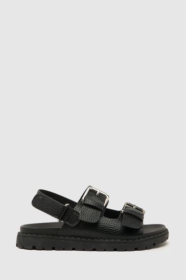Schuh Junior Tyra Chunky Footbed Black Sandals