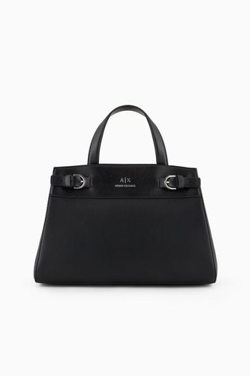 Armani Exchange Medium Leather Black Handbag