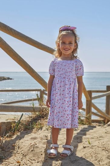 Buy JoJo Maman B b Pink Strawberry Ditsy Print Smocked Dress from
