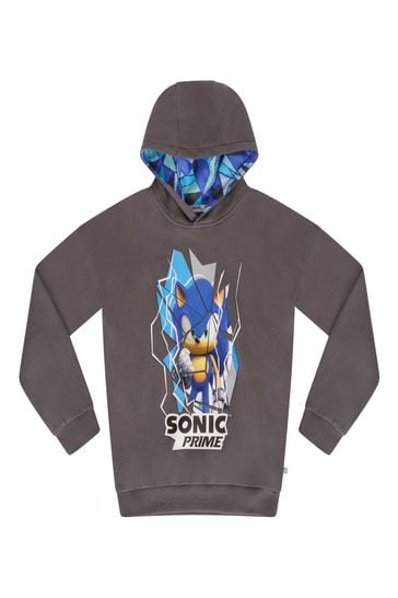 Brand Threads Grey Boys Sonic Prime Hoodie