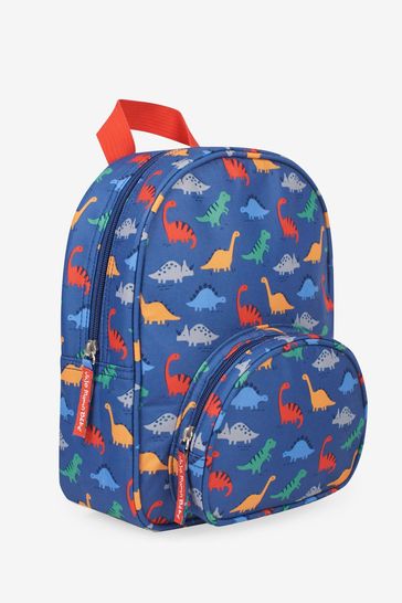 JoJo Maman Bébé Blue Dino Printed Backpack