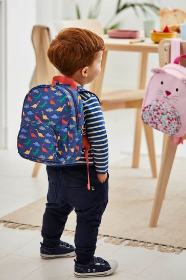 JoJo Maman B b Blue Kids Safari Print Backpack