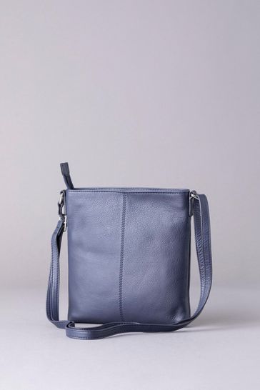 Blue leather cross body bags on sale