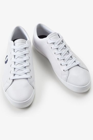 Fred perry baseline leather black store