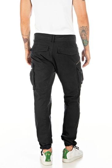 Replay Mens Clay Jaan Regular-fit Tapered-leg Stretch-cotton Blend Cargo  Trousers | ModeSens