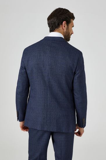 Blue checkered suit jacket shop