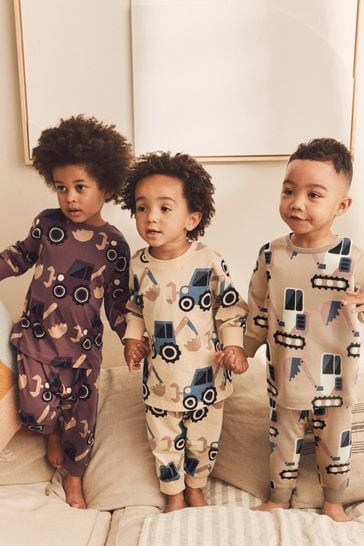 Buy Chocolate Brown Oversized Pyjamas 3 Pack 9mths 8yrs from Next Estonia