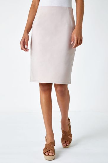 Buy Roman Natural Pull On Stretch Pencil Skirt from the Next UK online shop