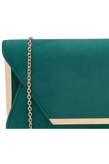 Lotus Green Clutch Bag with Chain
