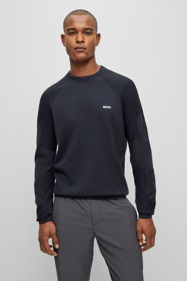 Boss blue jumper clearance