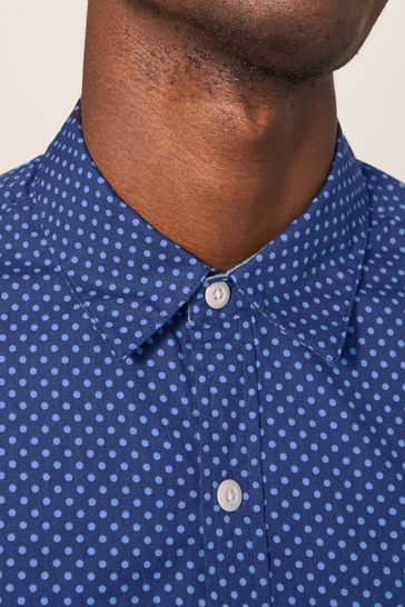 Blue polka deals dot shirt mens
