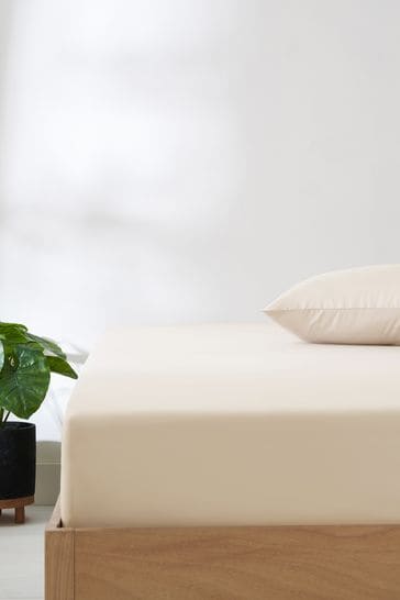 Natural Deep Fitted Simply Soft Microfibre Sheet