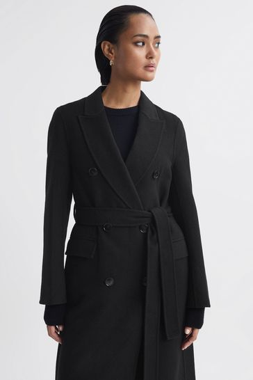 Buy Reiss Arla Relaxed Wool Blend Blindseam Belted Coat from Next Lithuania