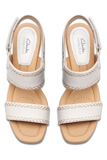 Buy Clarks White Nubuck Kyarra Rose Sandals from Next Denmark