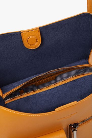 Jasper Conran London Mustard Yellow Dahlia Pu Hobo Bag