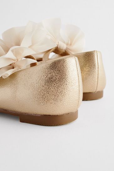 Gold occasion top shoes