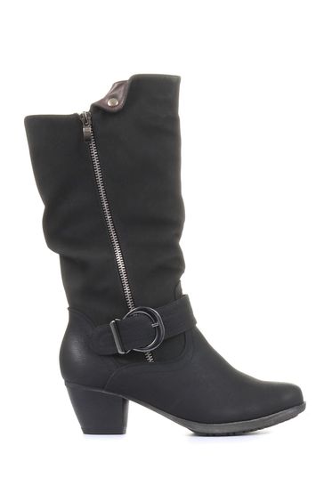 Pavers Ladies Lightweight Calf Boots With Buckle
