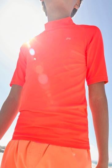 Orange Short Sleeve Sunsafe Rash Vest (1.5-16yrs)
