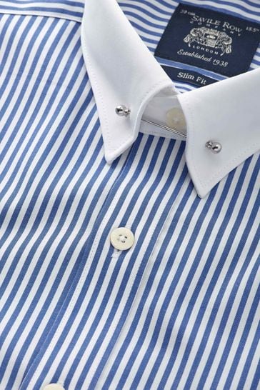 White pin hot sale collar dress shirt