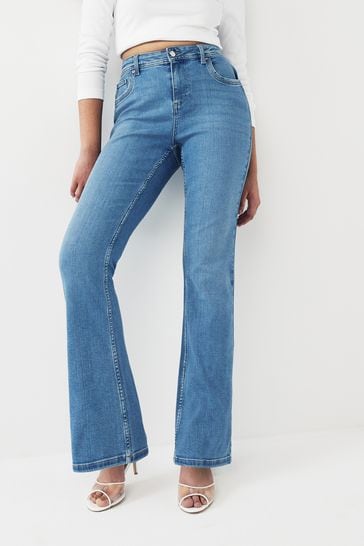 Mid Blue Wash Super Soft Hourglass Bootcut Jeans