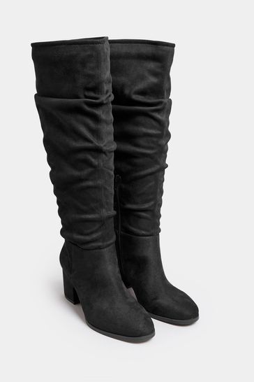 Buy Yours Curve Black Extra Wide Fit Knee Slouch Boots from the Next UK online shop