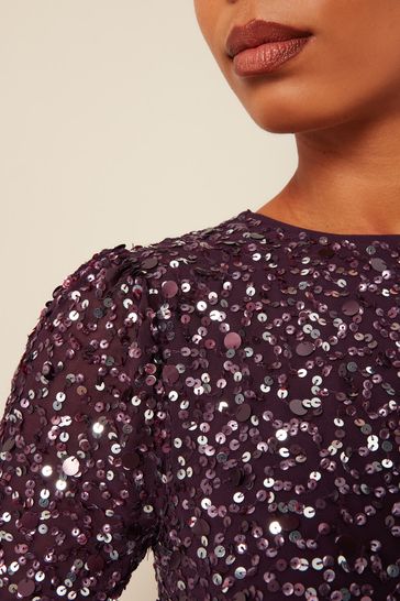 Buy Maya Red All Over Embellished Wrap Skirt Long Sleeve Maxi Dress from Next Luxembourg