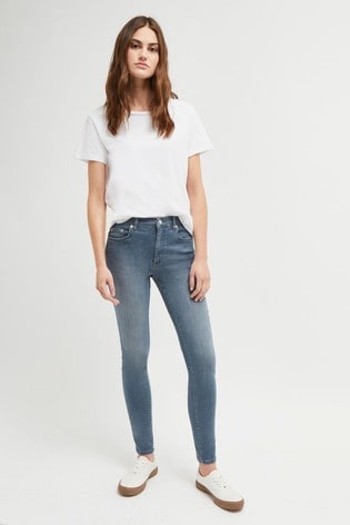 French Connection Blue R Rebound 30 Inch Skinny Jeans