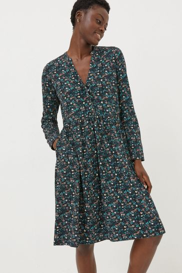 Buy FatFace Black Elsie Evergreen Jersey Dress from Next Canada