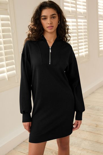 Black zip up dress shop