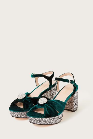 Platform velvet sandals sales