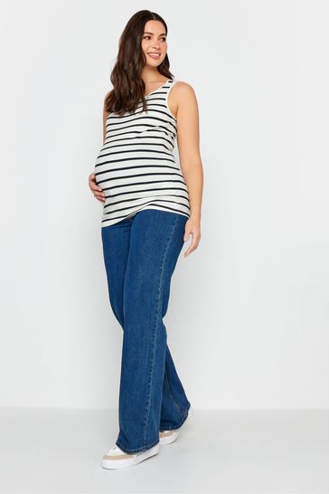 Buy Long Tall Sally Cream Ribbed Nursing Vest With Poppers from Next Saudi Arabia