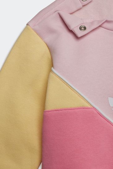 Buy adidas Originals Infant Pink Chevron Colourblock Tracksuit