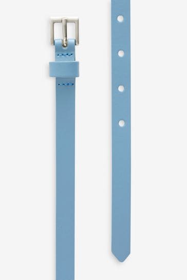 Blue skinny belt top