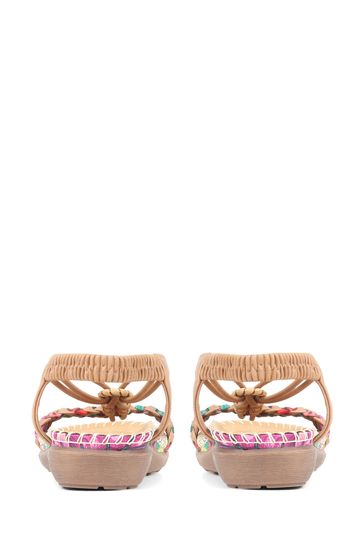 Buy Pavers Brown Flat Strappy Sandals from Next Netherlands