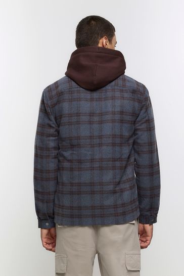 Buy River Island Blue Check Overshirt from Next Germany