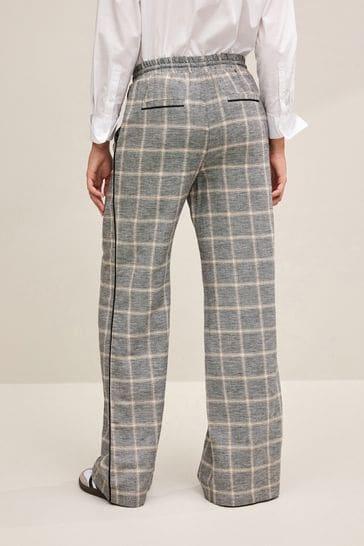Checked trousers clearance with side stripe
