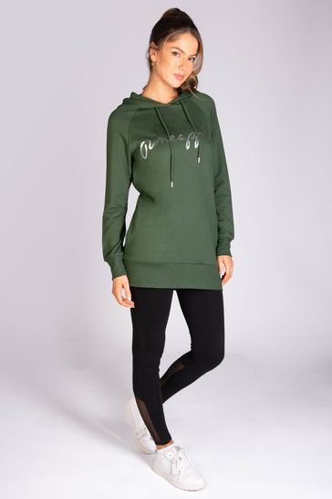 Khaki 2025 longline hoodie