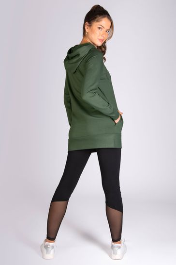 Khaki 2025 longline hoodie