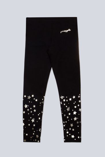 Black leggings with white stars best sale