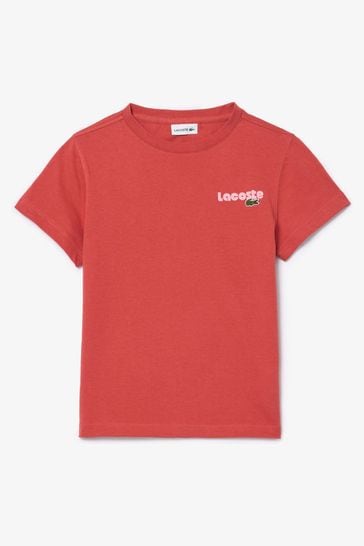Lacoste Childrens Pastel Graphic Logo Back Print T-Shirt