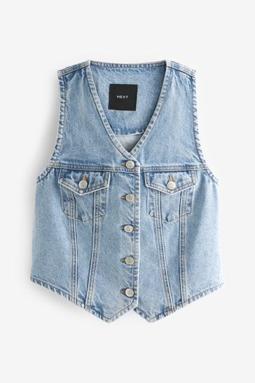 Girls denim outlet waistcoat
