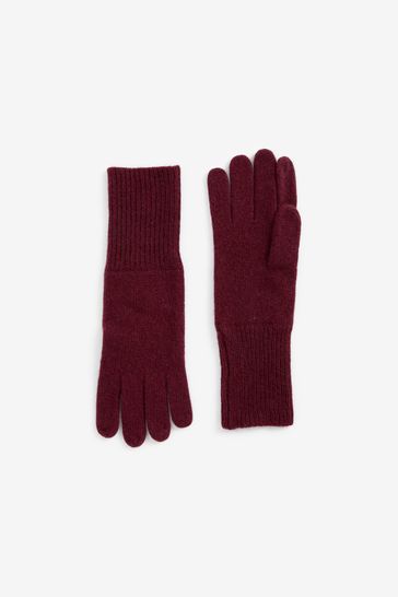 Berry Red Collection Luxe Cashmere Blend Gloves