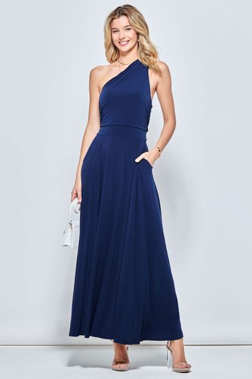 Navy jersey maxi dress hot sale