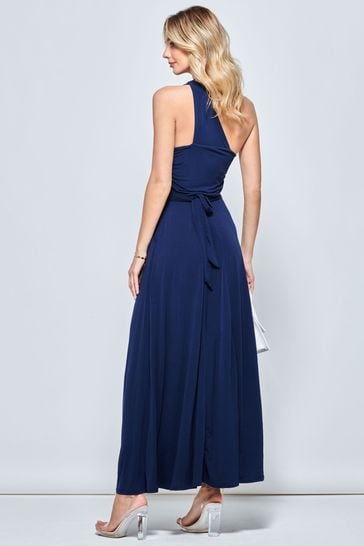 Buy Jolie Moi Blue One Shoulder Jersey Maxi Dress from Next Ireland