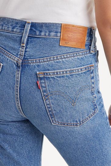 501 crop on sale jeans blue