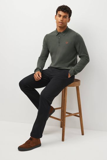 Fred perry longsleeve polo cheap