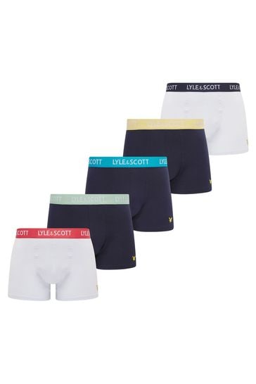 Lyle & Scott Miller White Underwear Trunks  5 Pack